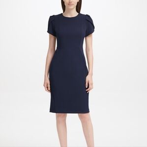 Calvin Klein Elegant Navy Blue Dress